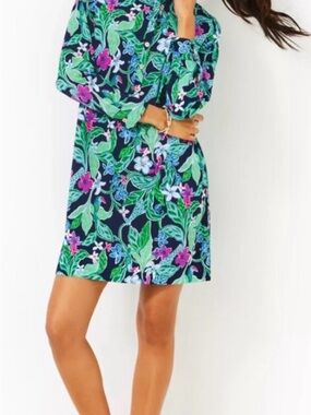 Lilly Pulitzer UPF 50+ Kindra Dress in Untamed Multi NWT Sz L